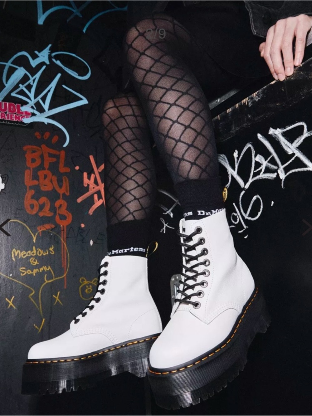 Dr. Martens 1460 MAX LEATHER PLATFORM BOOTS S:7